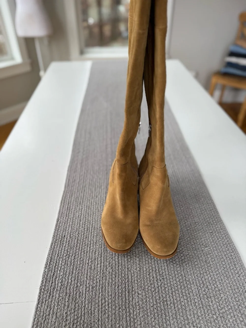 Marc Fisher Tan Suede Over the Knee Tall Boots Size 8.5 Wide Calf